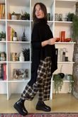 Bowie Asymmetric Turtle Neck Ribby Knit Black